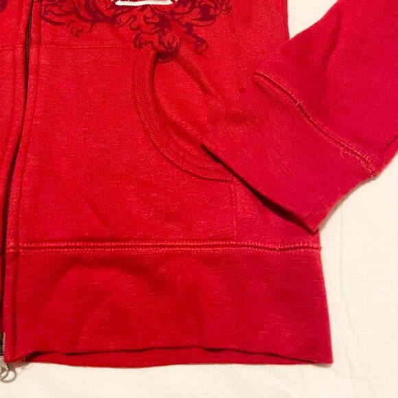 Exco Y2K Boys Size Medium Zip Up Hoodie Sweater Red - Picture 6 of 16